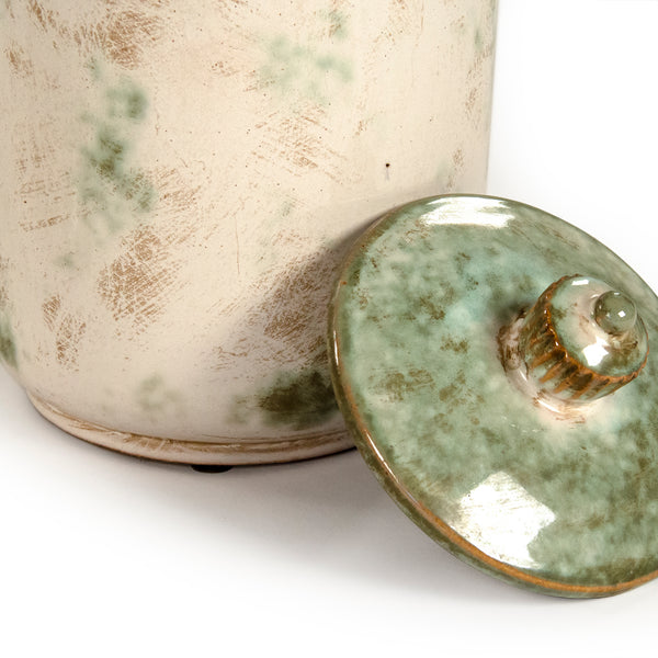 Ivory and Jade Jar Large by Zentique