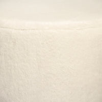 White Faux Fur Stool by Zentique