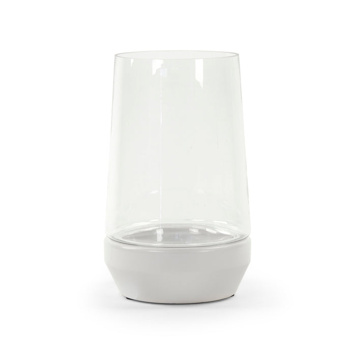 White Hurricane Vase (7283L A579) by Zentique