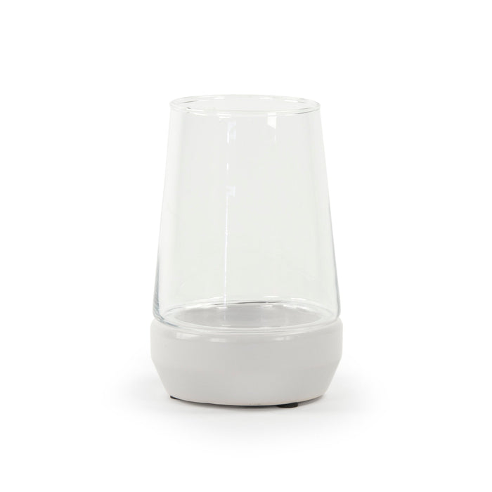 White Hurricane  Vase(7283S A579) by Zentique