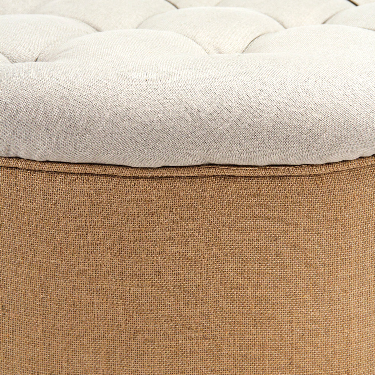 Tufted Round Ottoman by Zentique