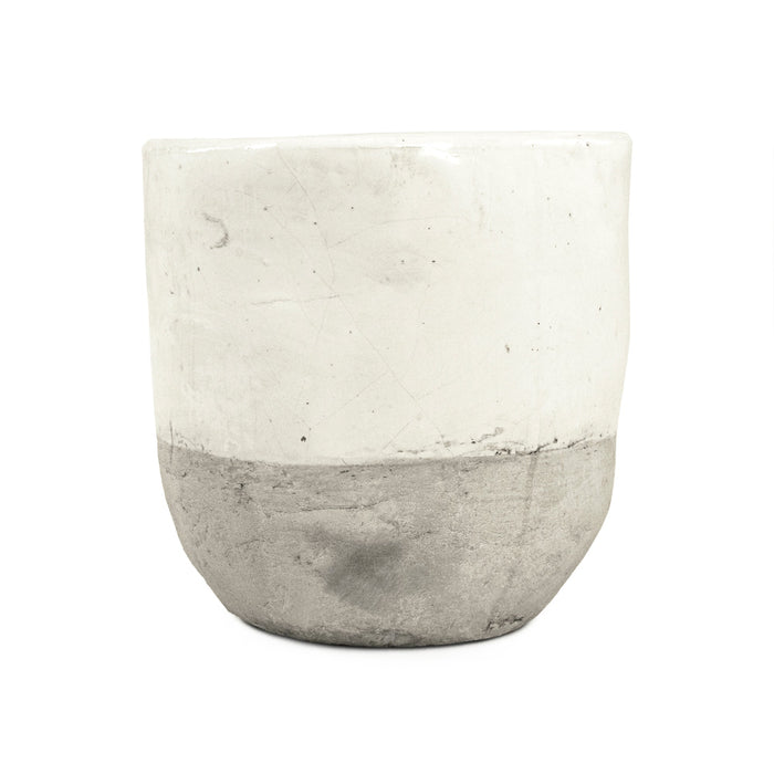 Distressed White Vase (7793XL A25A) by Zentique