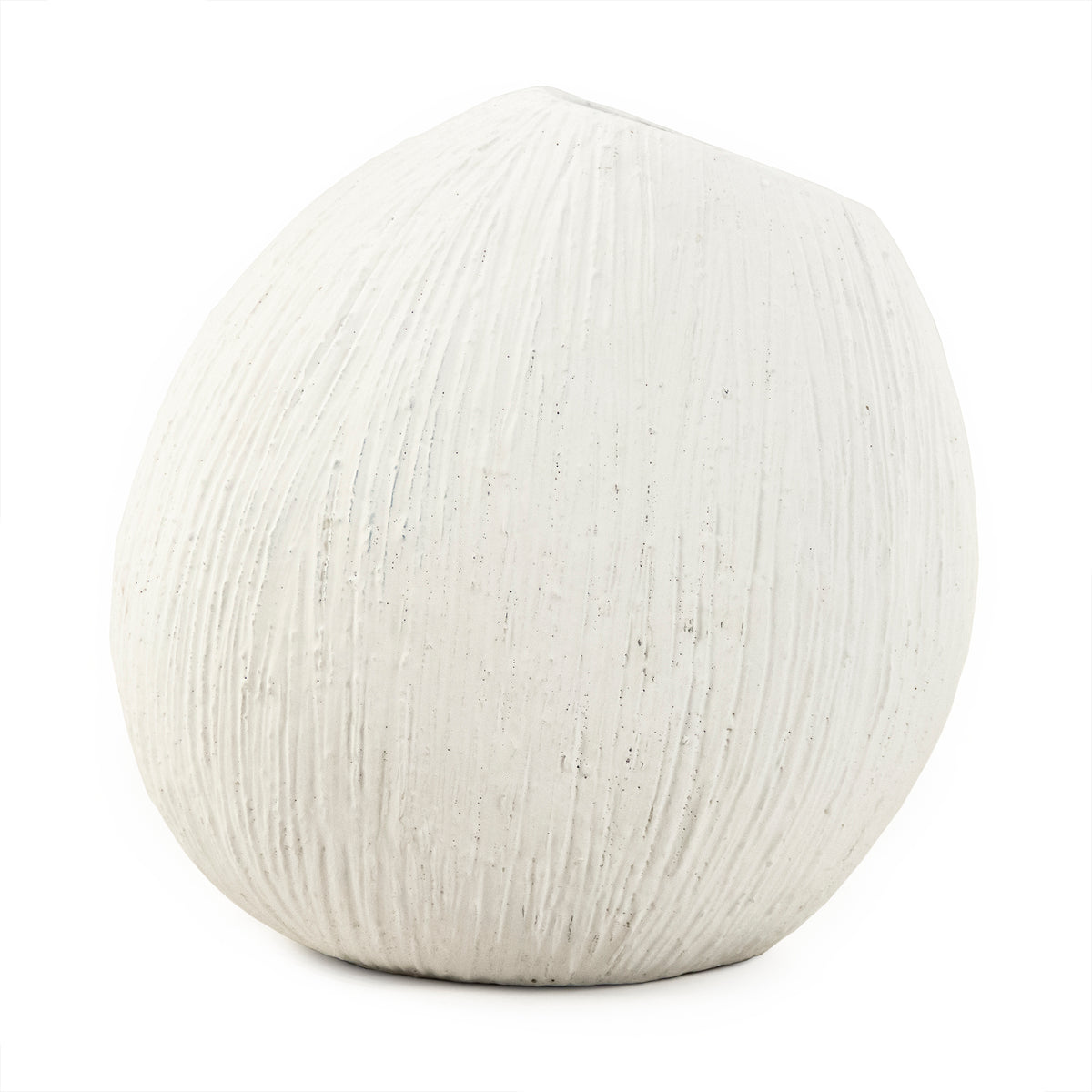 Distressed White Vase (10045L A148) by Zentique