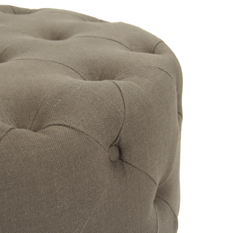 Round Tufted Ottoman by Zentique