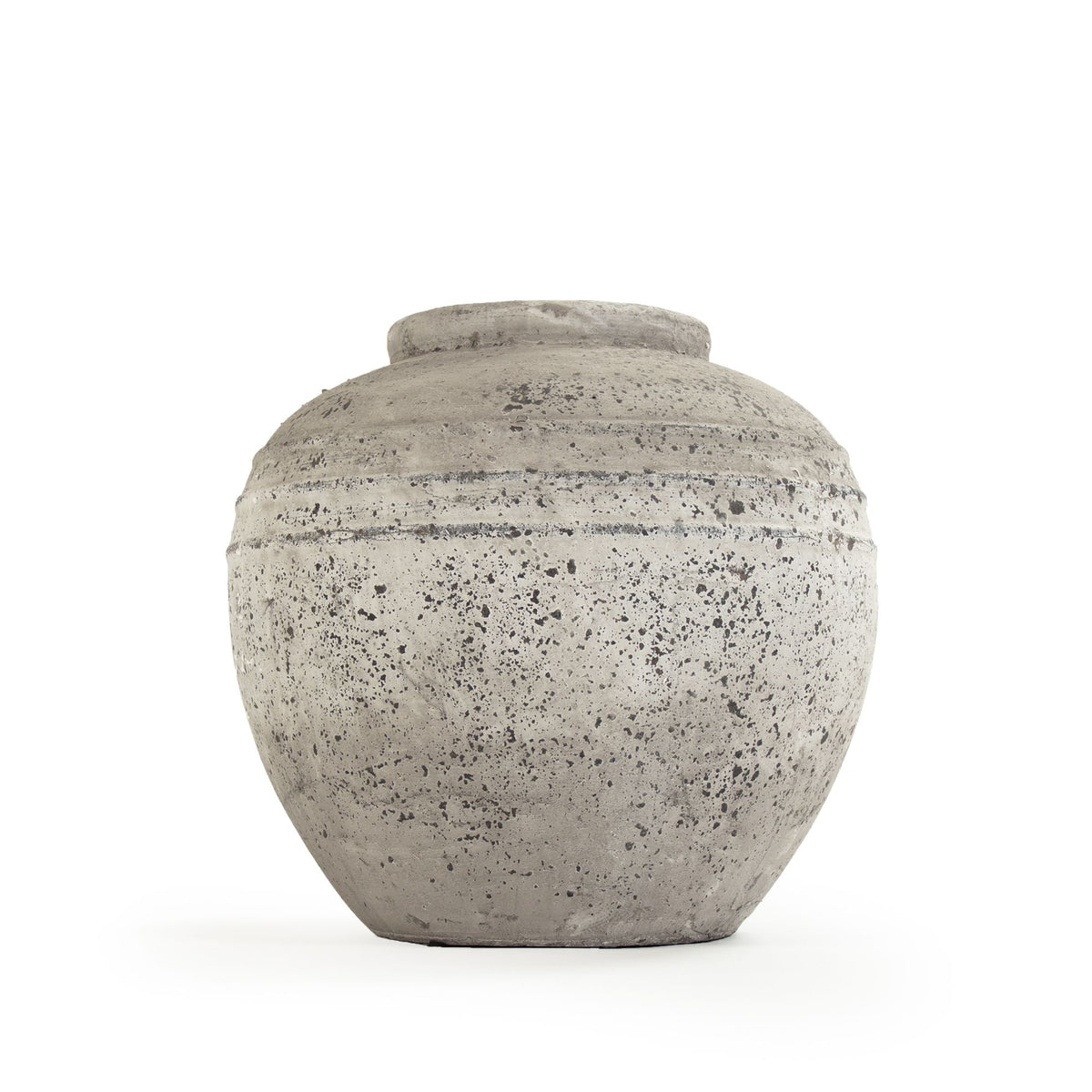 Distressed Grey Wash Vase (8489L A344) by Zentique