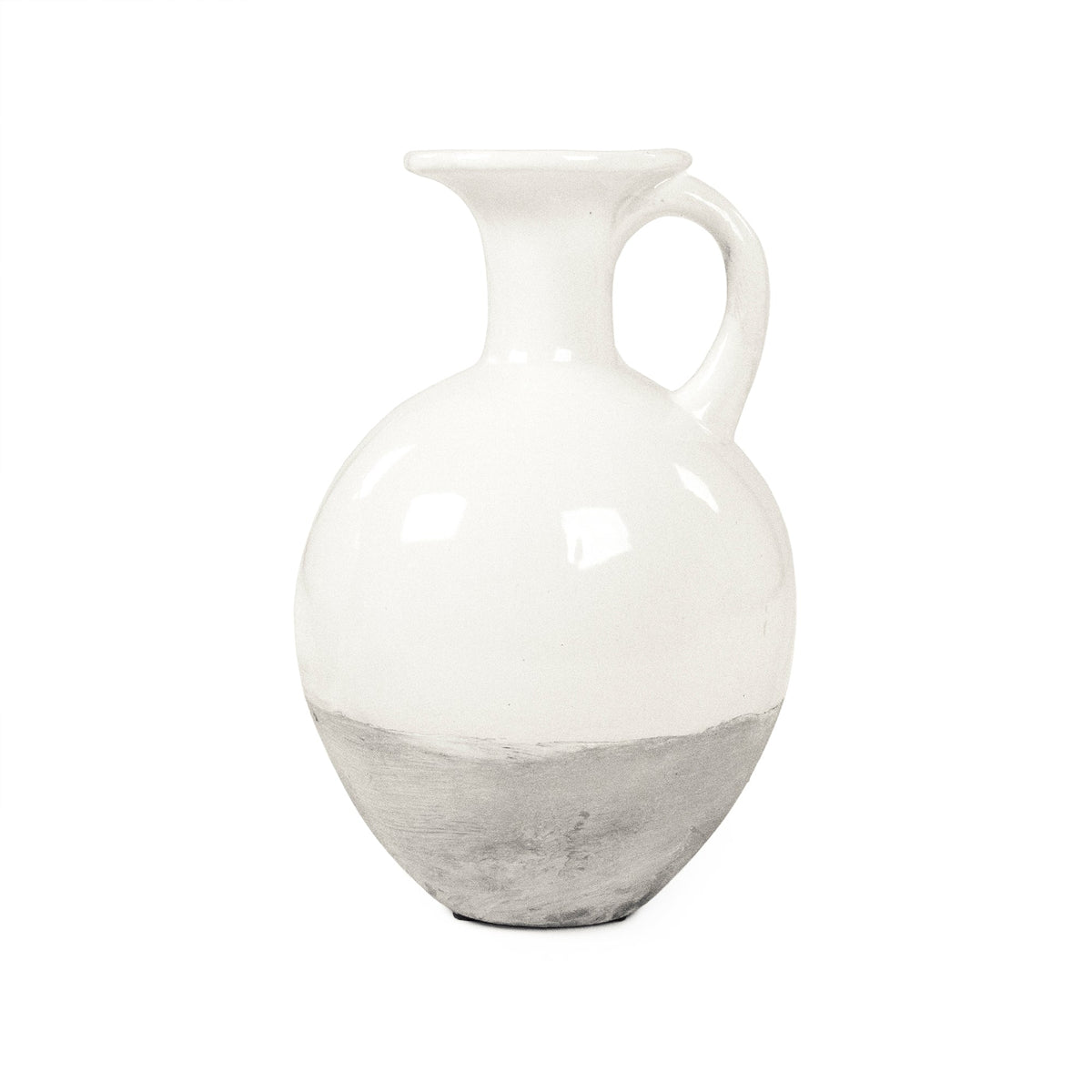 Distressed White Jar (8496L A25A) by Zentique