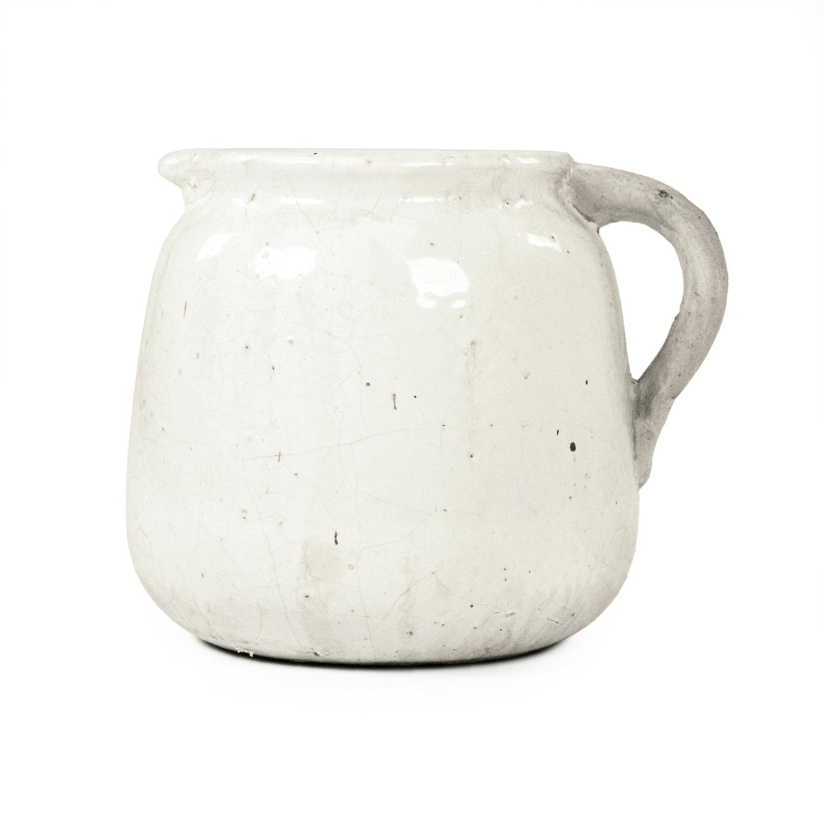 Distressed White Jar (8562L A25A) by Zentique