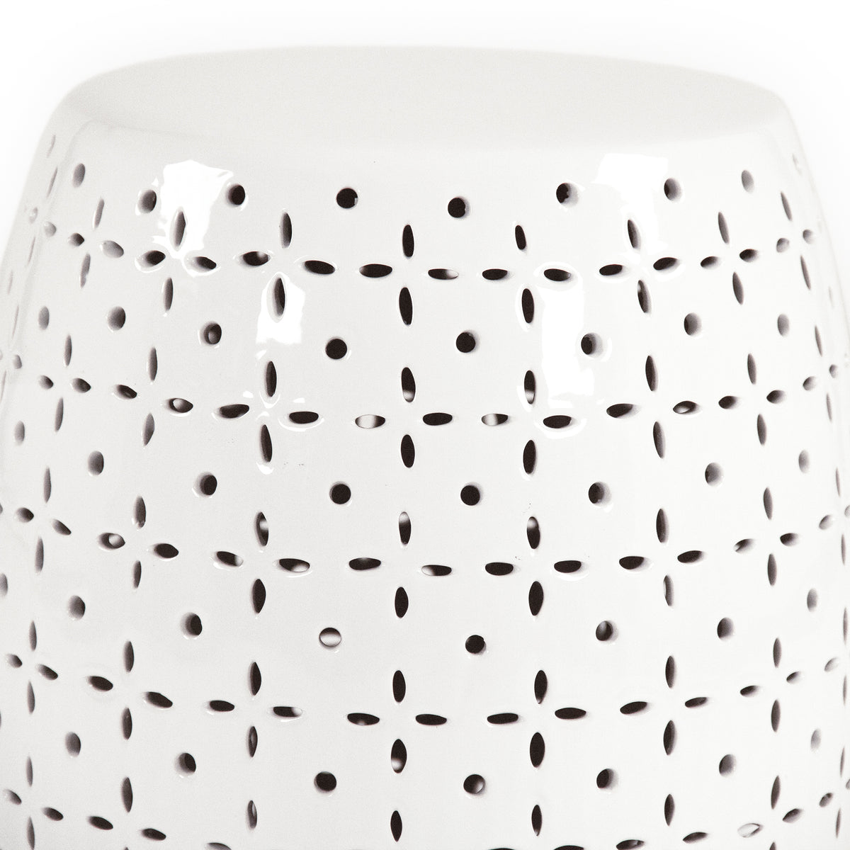 Lovell Garden Stool White by Zentique