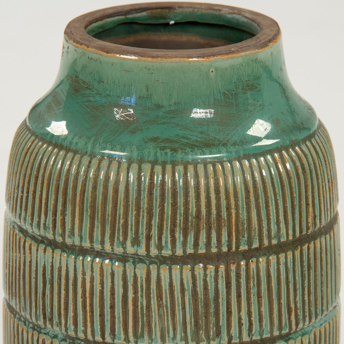 Distressed Green Vase by Zentique