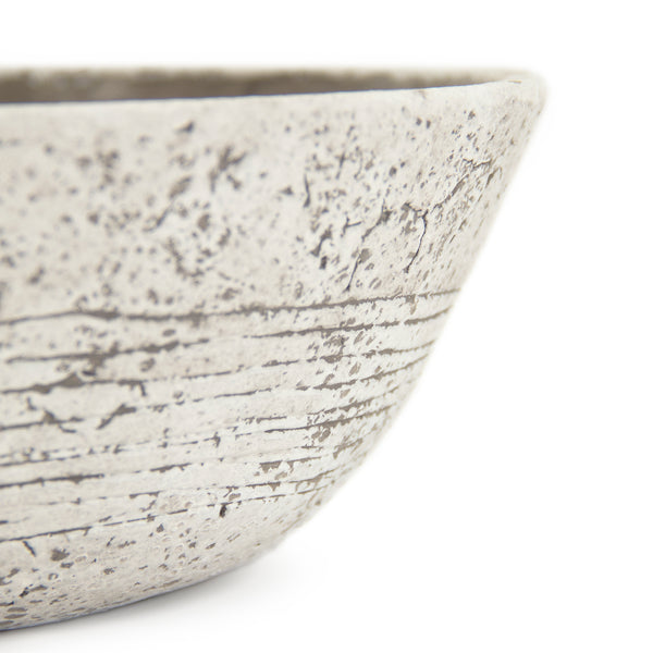 Distressed Off-White / Brown Bowl (8537S A722) by Zentique