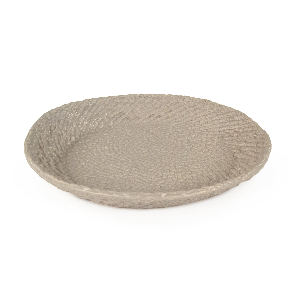 Grey Cross Weave Platter Small by Zentique