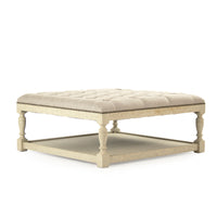 Square Tufted Ottoman by Zentique