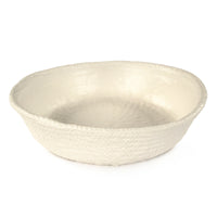 White Cross Weave Bowl Large by Zentique