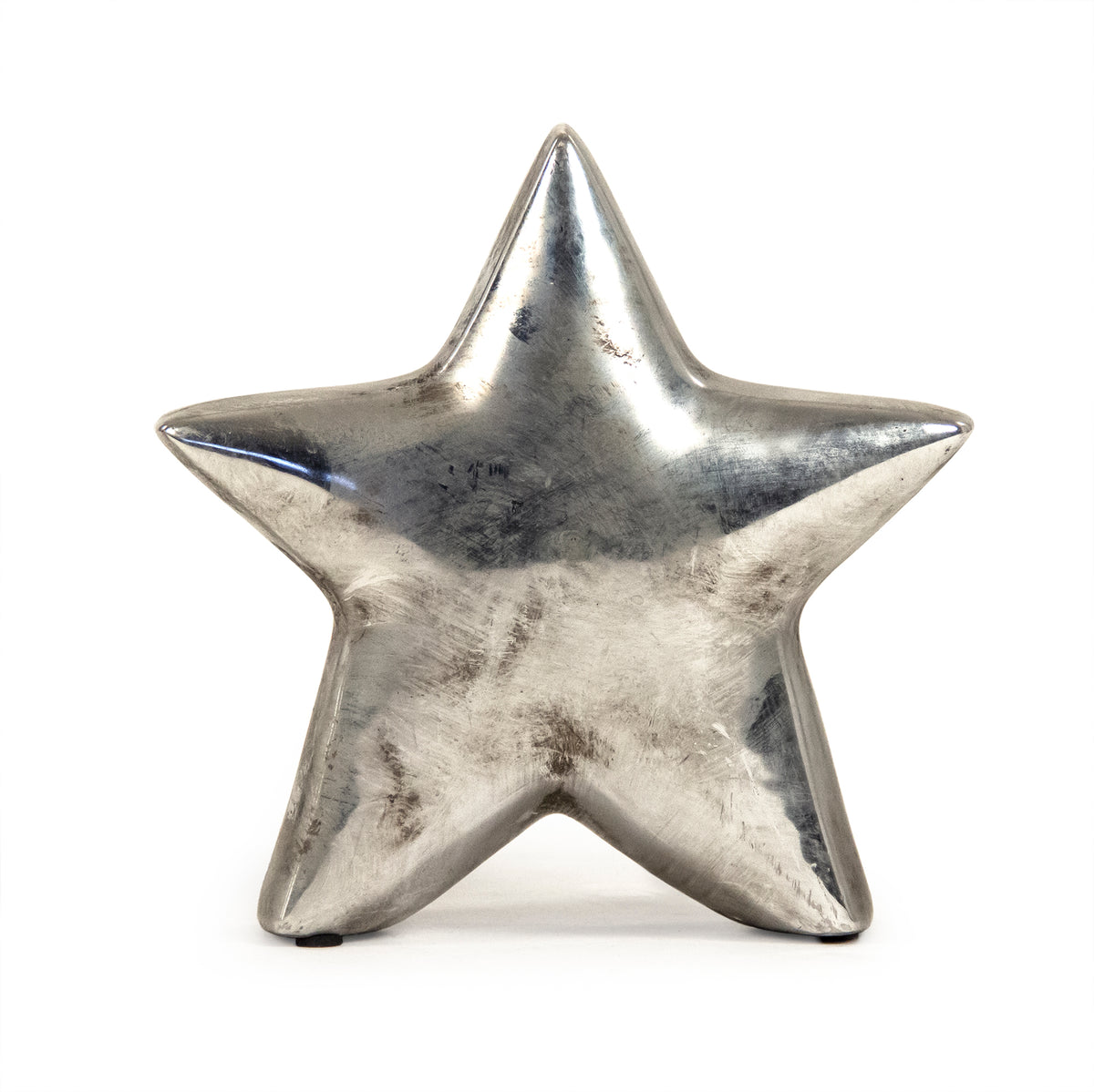 Distressed Metallic Silver Star (9702L A840) by Zentique