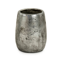 Distressed Metallic Silver Vase (9344S A840) by Zentique