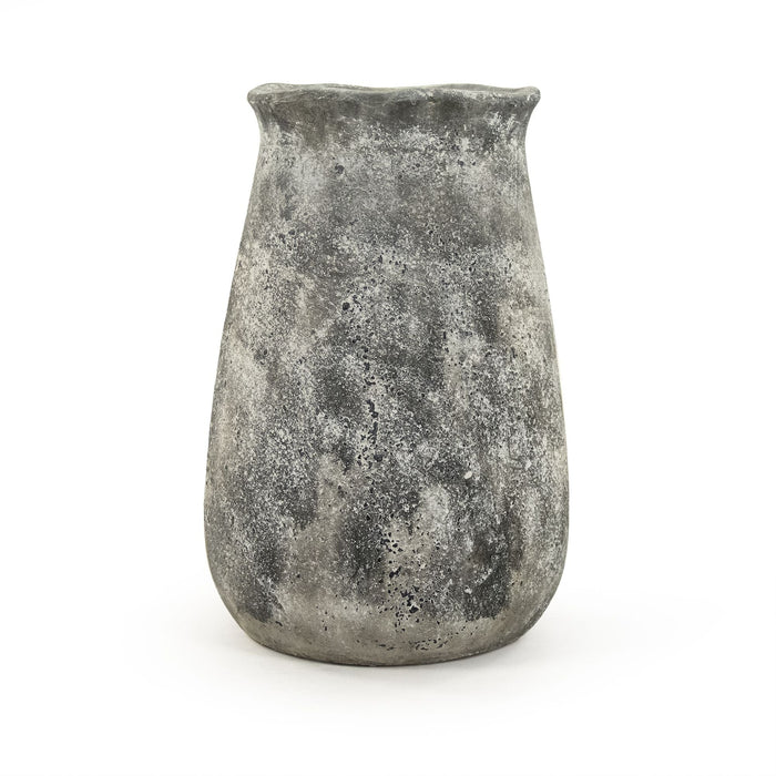 Distressed Grey Vase (9801L A866) by Zentique