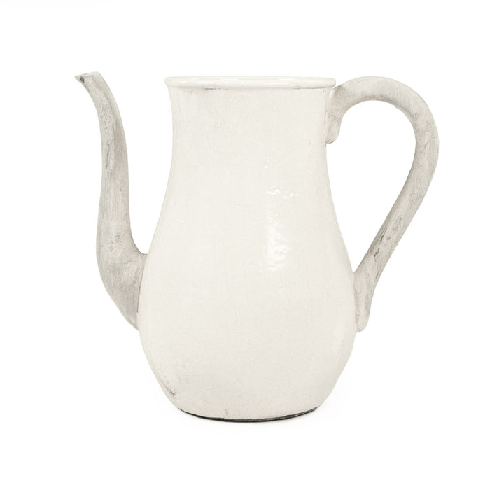 Distressed White Pitcher (9824L A25A) by Zentique