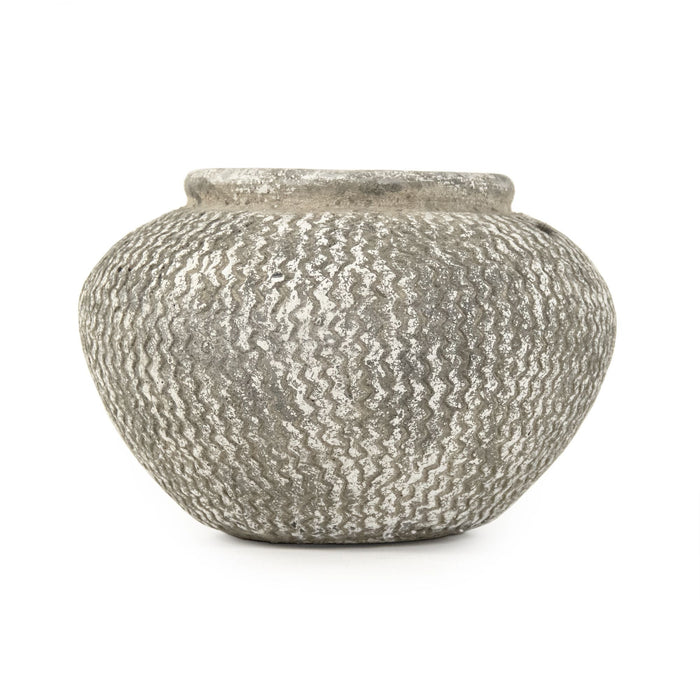 Distressed Grey Wash Vase (9917L A866) by Zentique