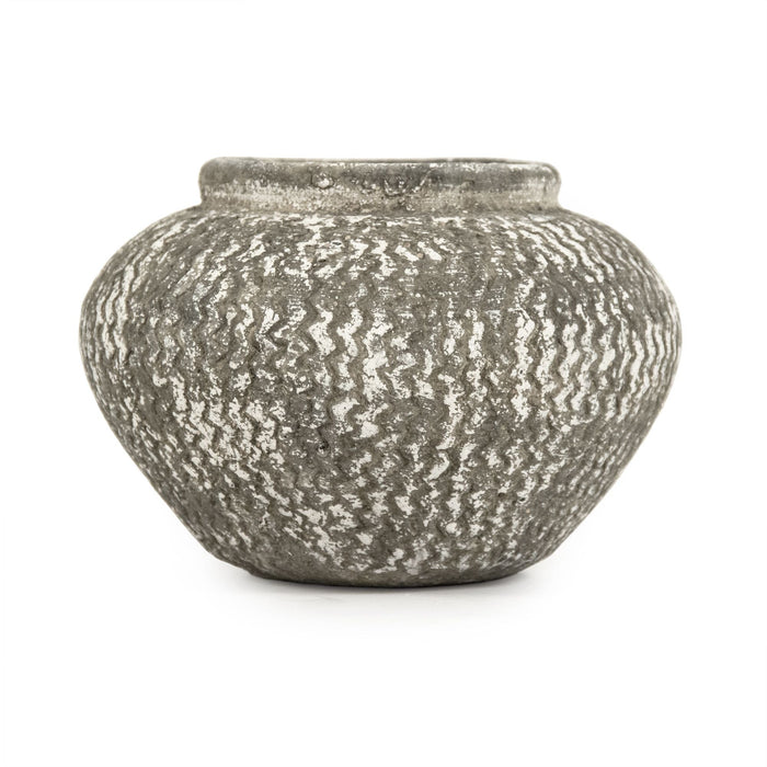 Distressed Grey Wash Vase (9917S A866) by Zentique