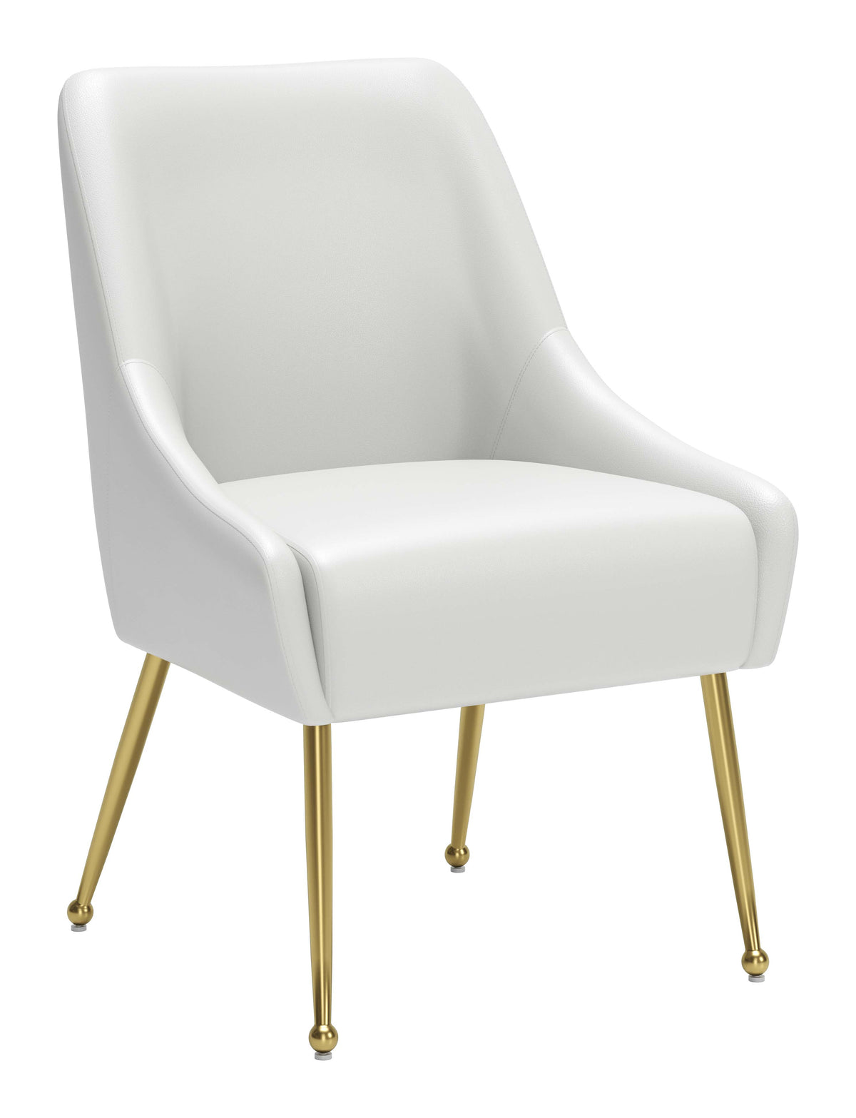 Maxine Dining Chair White & Gold