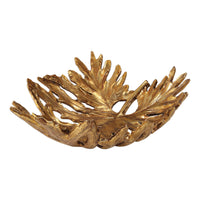 Uttermost Oak Leaf Metallic Gold Bowl