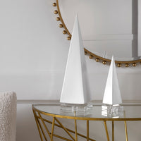 Uttermost Great Pyramids Sculpture In White, S/2