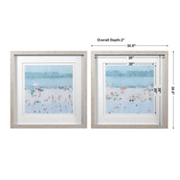 Uttermost Sea Glass Sandbar Framed Prints, Set/2