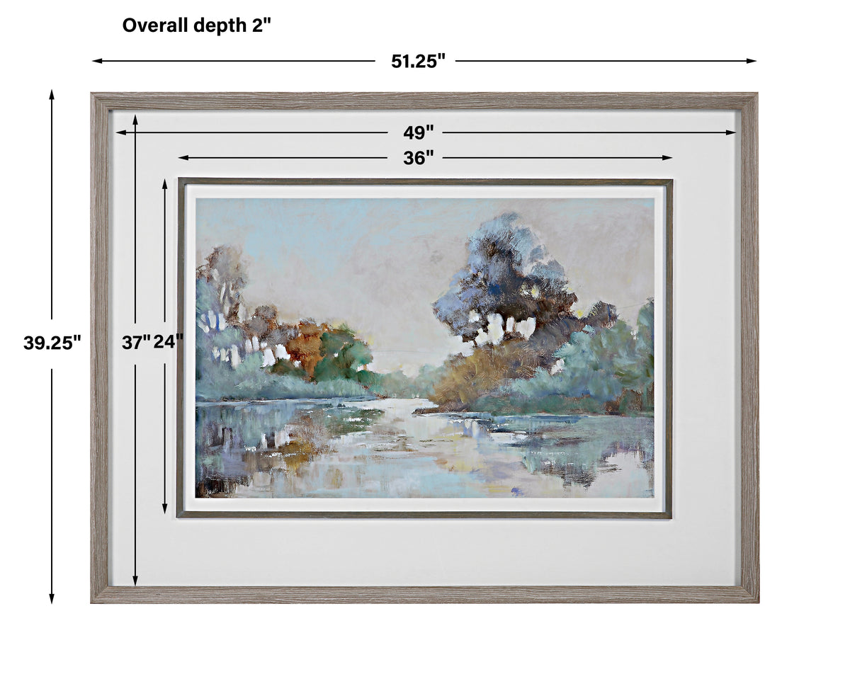 Uttermost Morning Lake Watercolor Framed Print