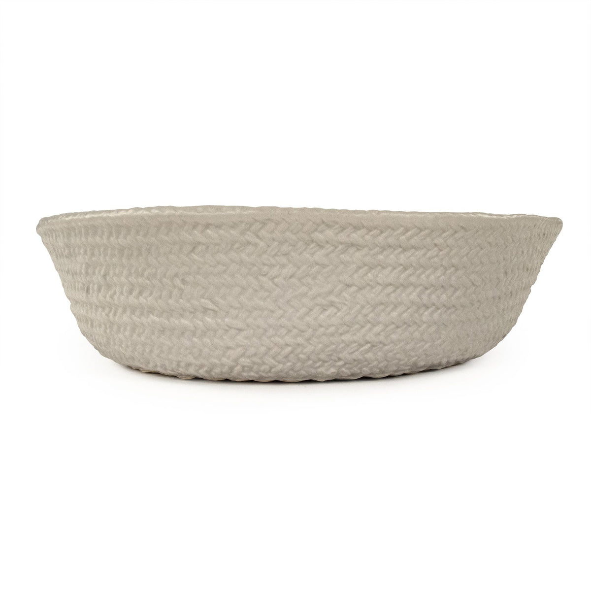 Grey Cross Weave Bowl Large by Zentique