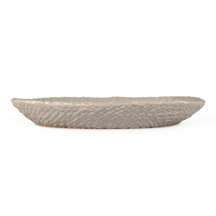 Grey Cross Weave Platter Medium by Zentique