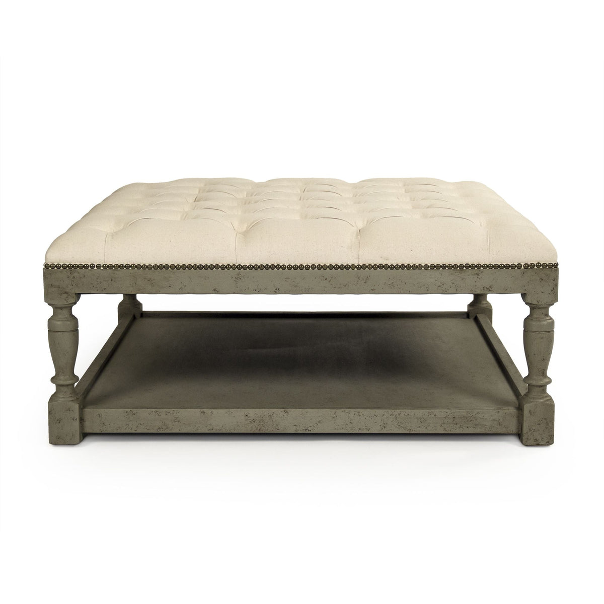 Square Tufted Ottoman by Zentique