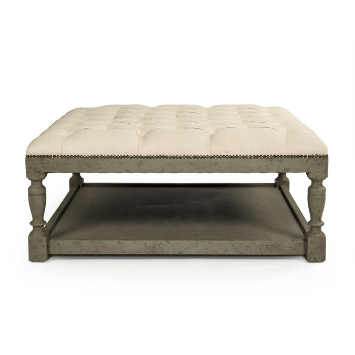 Square Tufted Ottoman by Zentique