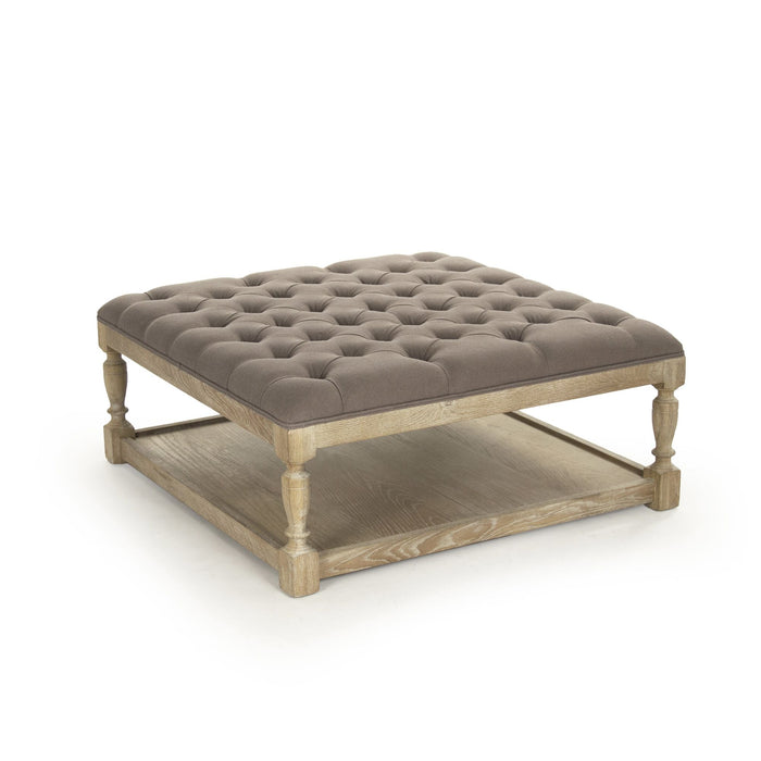 Square Tufted Ottoman by Zentique