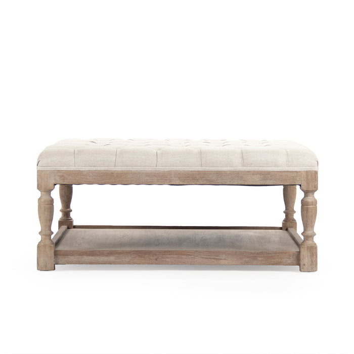 Square Tufted Ottoman by Zentique