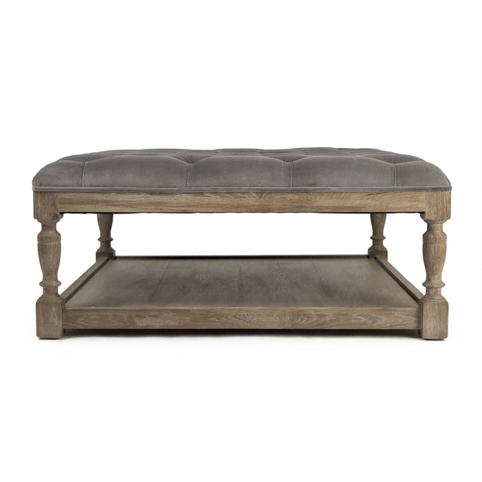 Square Tufted Ottoman by Zentique