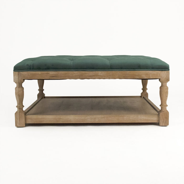 Square Tufted Ottoman by Zentique
