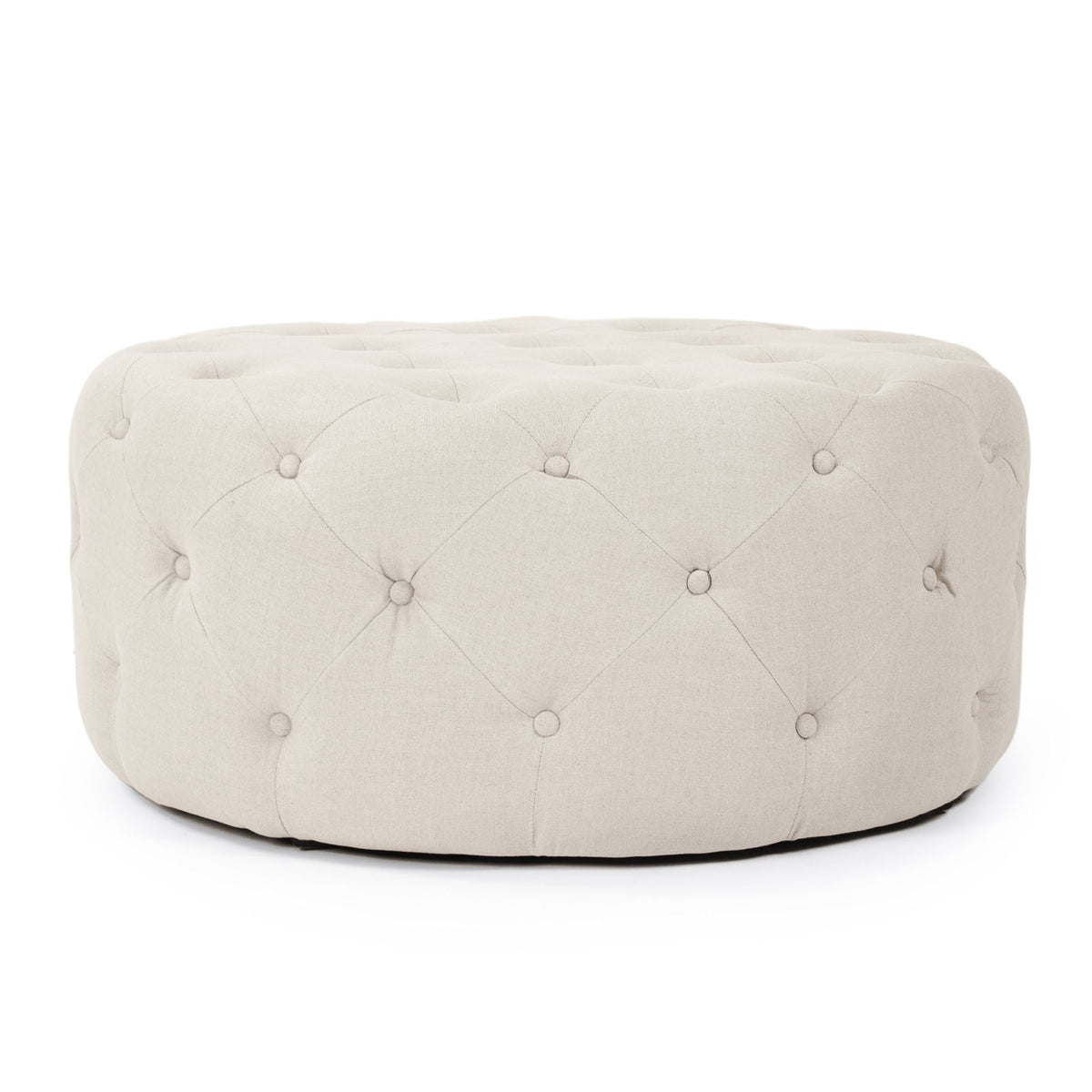 Round Tufted Ottoman by Zentique