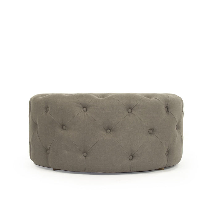 Round Tufted Ottoman by Zentique