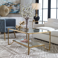 Uttermost Katina Gold Leaf Coffee Table