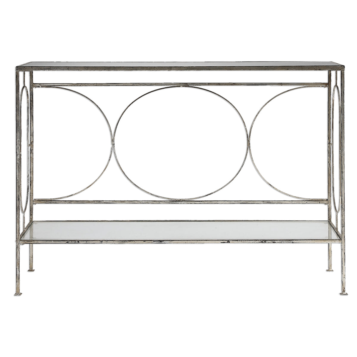 Uttermost Luano Silver Console Table