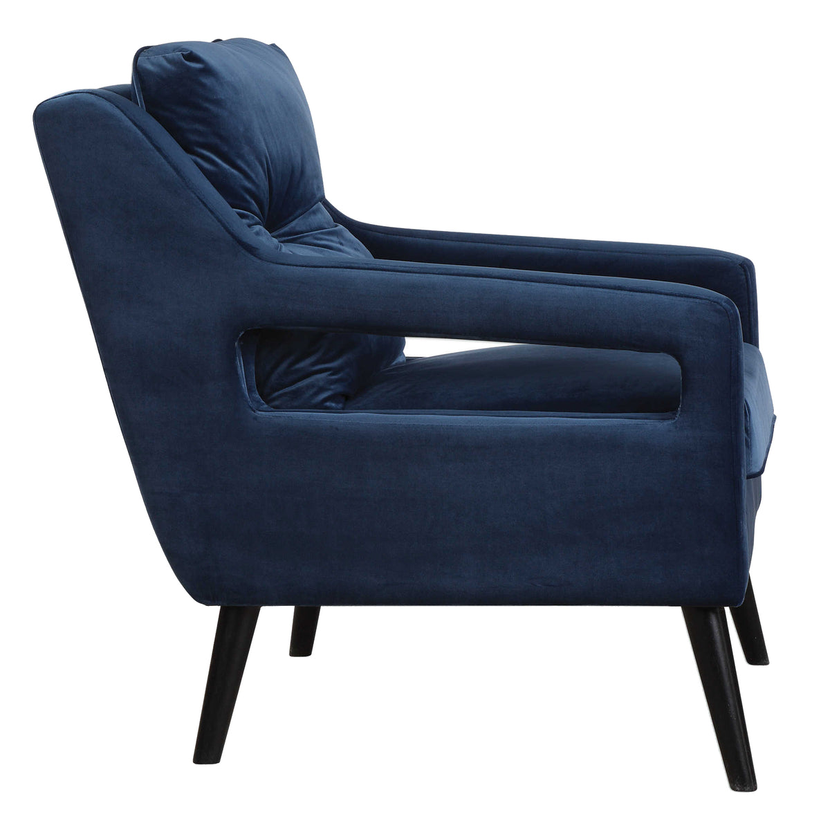 Uttermost O'Brien Blue Velvet Armchair