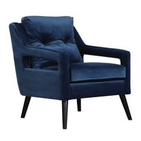 Uttermost O'Brien Blue Velvet Armchair