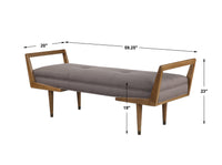 Uttermost Waylon Mid-Century Modern Bench