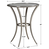 Uttermost Sherise Beaded Metal Accent Table
