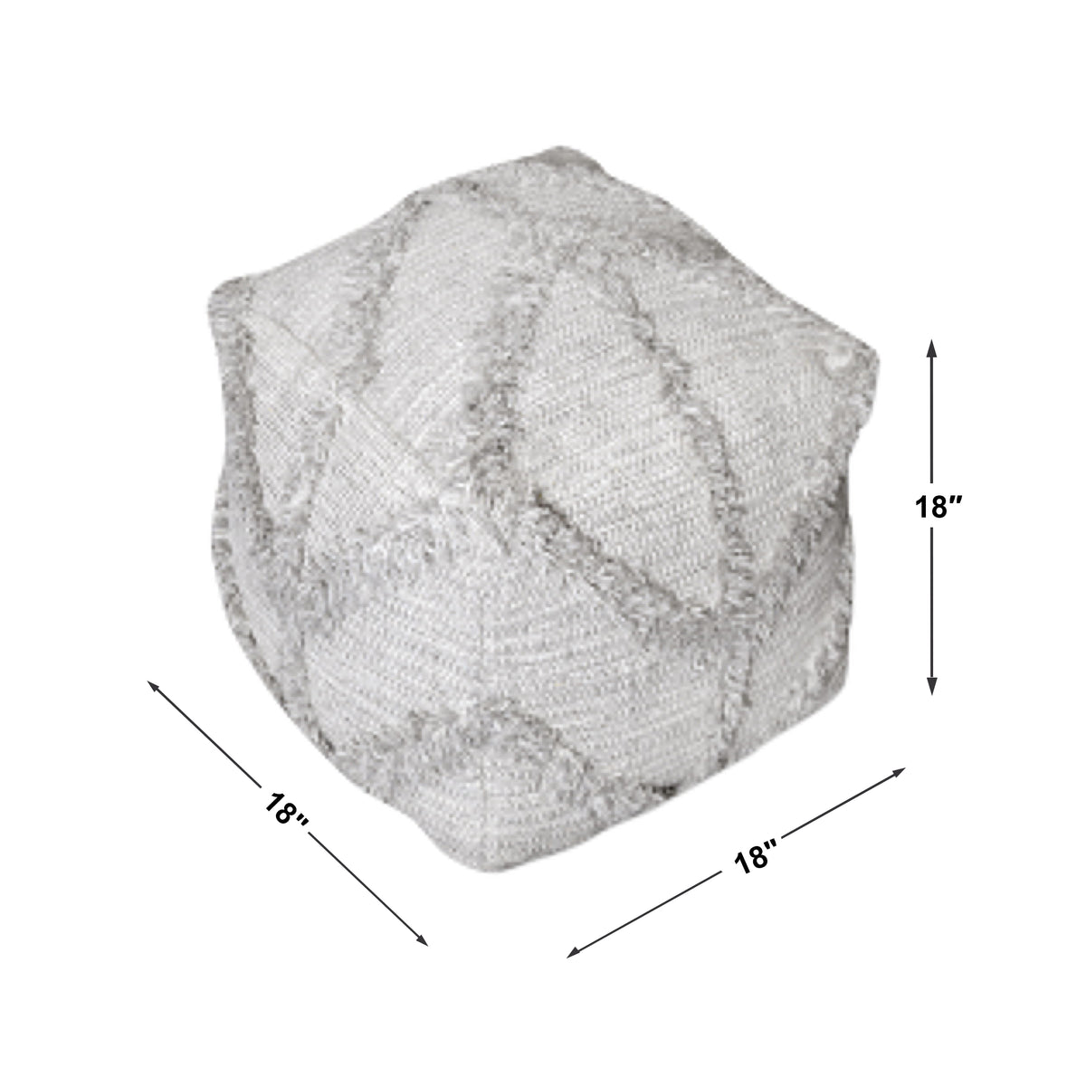 Uttermost Olfen Gray Pouf