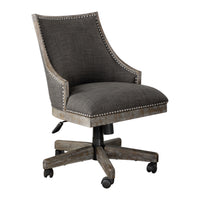 Uttermost Aidrian Charcoal Desk Chair