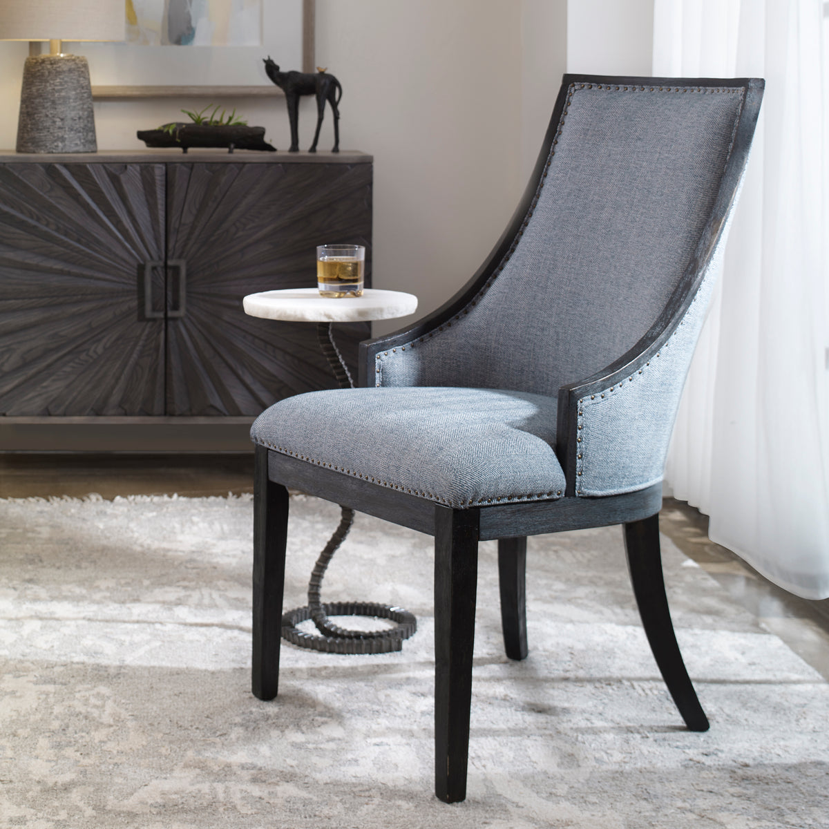 Uttermost Janis Ebony Accent Chair