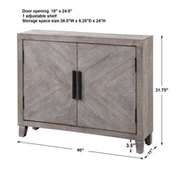 Uttermost Adalind White Washed Accent Cabinet