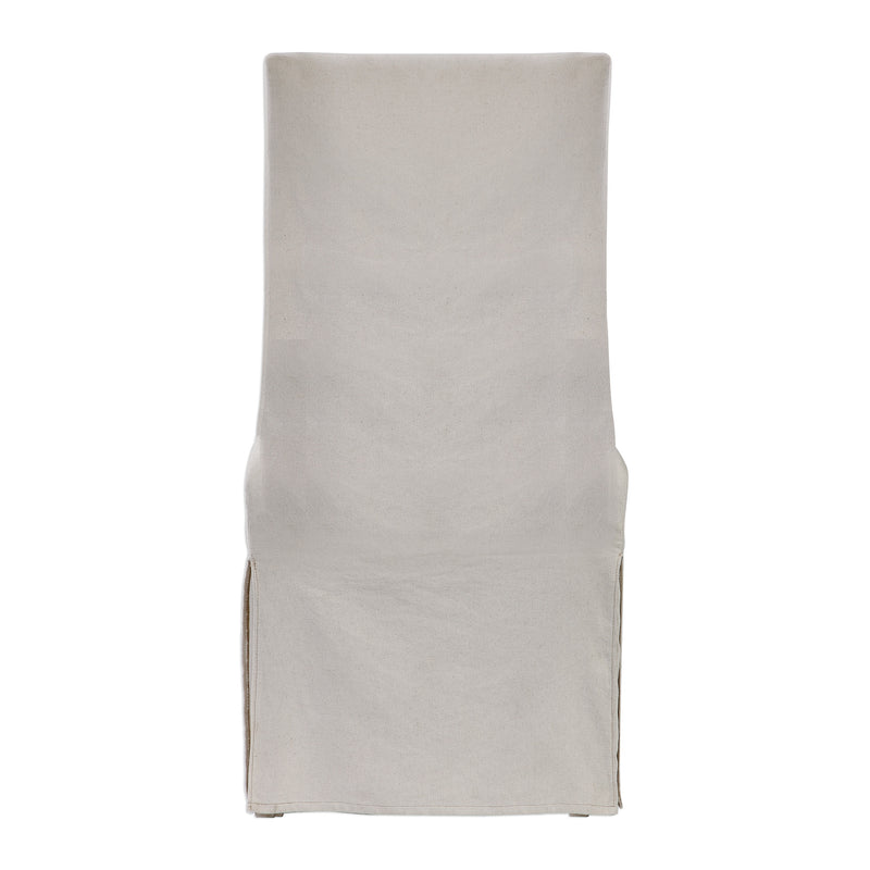 Uttermost Coley White Linen Armless Chair