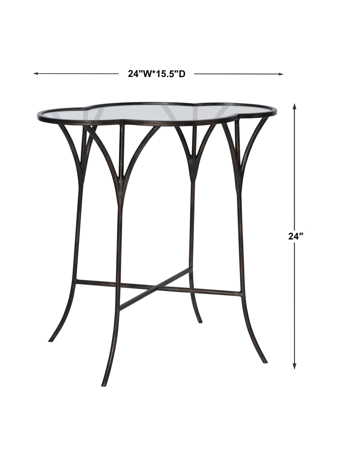 Uttermost Adhira Glass Accent Table